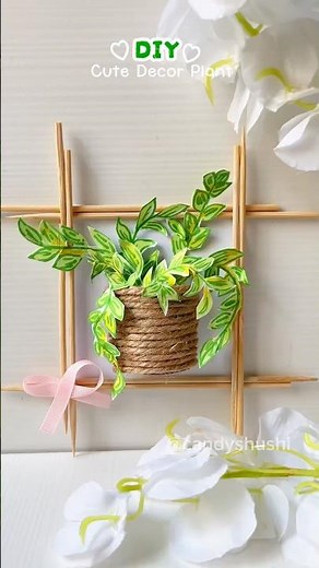 DIY Table Plant Decor Gift 🌱🌷😍😱 #art #craft #shorts #viral