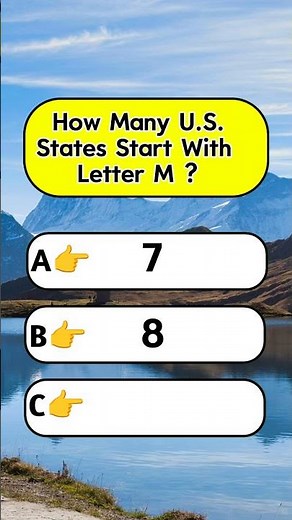 How Many U.S. States Start With “M”? #howmany #usstates #usastates #startwithletter #usaquiz #shorts
