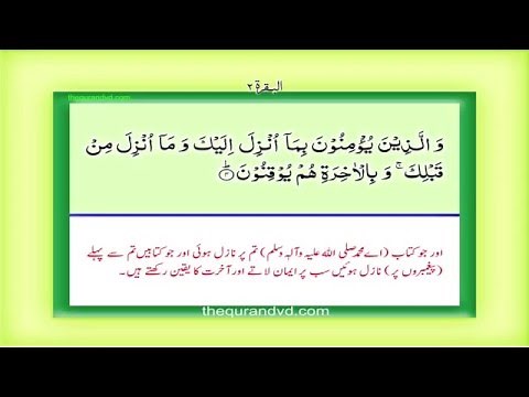 Para 1 - Juz 1 Alif Lam Mim HD Quran Urdu Hindi Translation