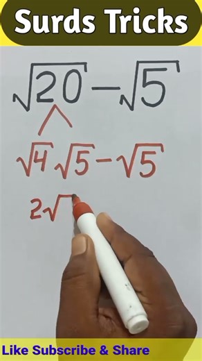 Surds Simplification Trick | Magic of Maths 🔥| Fastest Way to Solve Surds 💥 #maths #shorts #square