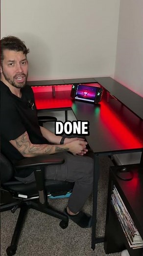 Desk Setup with the Lenovo Legion Go! #lenovolegion #legiongo #gamer #gaming #lenovogaming