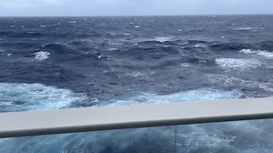 From Mike Crawford, "Cruise ship doing its best to avoid the effects of Hurricane Milton in the Gulf. But man are the seas rough…" | Kaitlin Wright Meteorologist