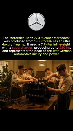 The Ultimate Pre-War Luxury 😮 | Mercedes-Benz 770 “Grosser” #shorts