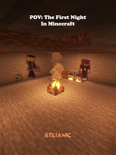 The First Night In Minecraft...💖🛌