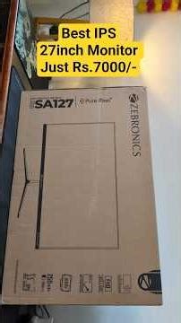₹7200 Me 27 Inch IPS Monitor 😱 Zebronics SA127 100Hz | Flipkart Best Deal?