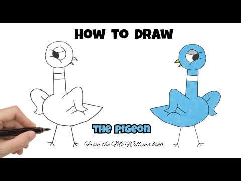 How to Draw The Pigeon in UNDER 5 MINUTES! | Mo Willems Art Tutorial