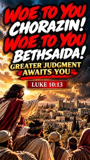 WOE TO YOU, CHORAZIN! WOE TO YOU, BETHSAIDA! ⚠️ | Luke 10:13 | Bible Verse of the Day #shorts