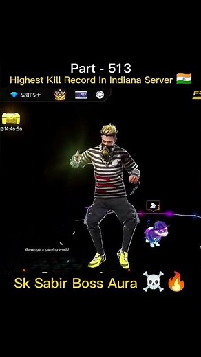 Highest Kill Record In Indian Server 🇮🇳 Part - 513 Sk Sabir Boss Aura ☠️🔥 Wait For End 🤯#freefire