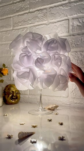 DIY Flower Lamp🌸🫧
