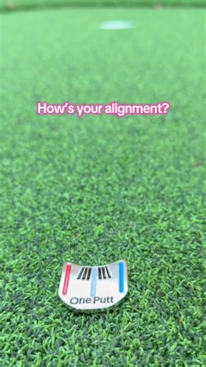 How’s your alignment? Aim and Putt #golf#golftips #golftiktok #golfballmarker