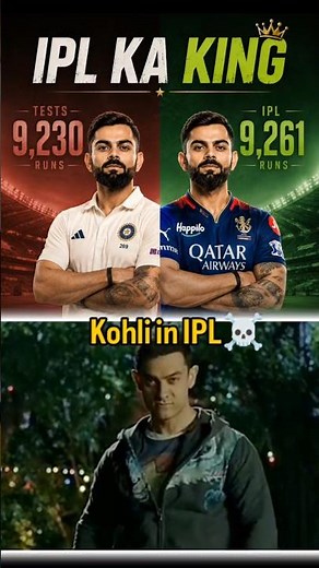 Kohli IPL Runs vs Test Runs 😱| King's IPL Dominance 👑 #ipl2026 #viratkohli