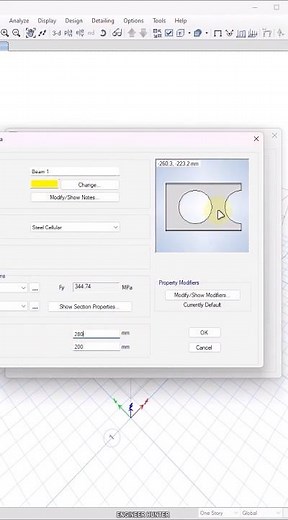 Cellular Beam in ETABS #csi #etabs #cellularbeam