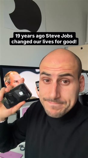 Niels | Apple & iPhone Expert on Instagram: "Steve Jobs introduced the first iPhone on January 9, 2007, during a keynote at Apple’s Macworld conference in San Francisco. In that moment, Steve introduced a device that combined a phone, an iPod, and an internet communicator into one sleek touchscreen product. The iPhone absolutely changed how people interacted with technology by replacing physical keyboards with multi-touch. It brought mobile computing to a whole new level! I mean if you’re watchi
