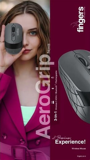 fingers AeroGripA Premium Experience!Wireless Mouse