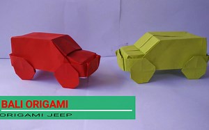How to make an origami jeep_car ( stefan delecat )