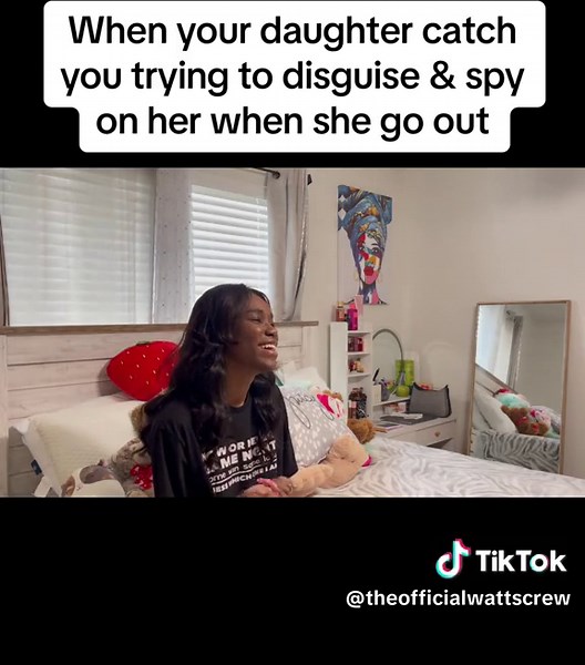 🚨🚨 When your daughter catch you trying to disguise & spy on her when she go out!! YT channel: The Watts Crew #skit #family #funny #fyp