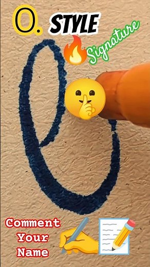 "O" Letter Style Signature 🔥 || Comment Your Name ✍️#shorts 📛
