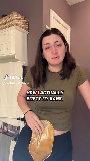 Here’s how I empty my high-output bag! #ostomy #ileostomy #colostomy #ostomybag #ostomylife