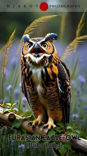 Eurasian Eagle Owl (Bubo bubo)#Shorts#BirdEducation#WildlifePhotography