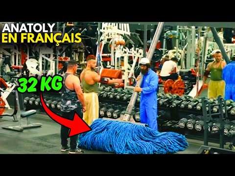 LE BALAI LE PLUS LOURD DU MONDE 32 KG (Caméra Cachée à la Salle de Sport) | Anatoly en Français