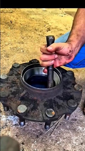 Expert Way to Install Bearing Race in Wheel Hub ⚙️🔨 #automobile #shortsfeed
