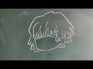 かんたん絵の描き方【鬼滅の刃・我妻善逸】黒板イラスト ゆっくり 動画 ASMR