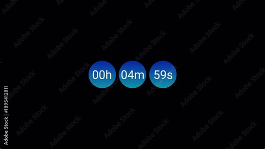 ten minute countdown timer animation in ten seconds, 10 minute timer animation in 10 seconds with transparent background, Countdown in 4k.