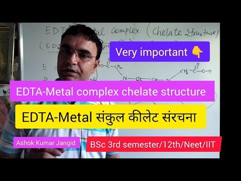 EDTA-Metal complex chelate structure | s-block elements | coordination | BSc 3rd sem/12th/Neet/IIT