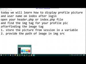 display user name and profile picture after login codeigniter