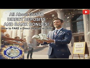 All about GUSTO, Direct Deposits, and Bank Bonuses! (How to FAKE a Direct Deposit in 2026!)