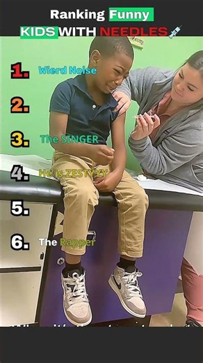 Ranking the Funniest Vaccine Reactions 🤣 #comedy #kids #viral