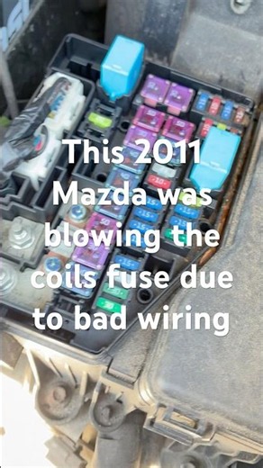 2011 Mazda blowing the ignition coil fuse wiring damaged fixed #automobile #mechanic #mazda #cartok