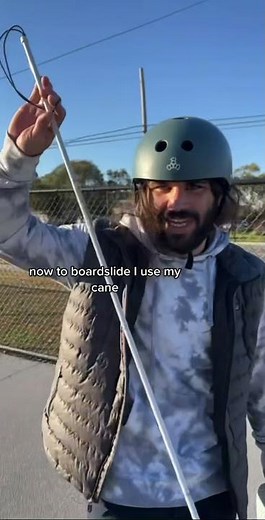 Blind Skater, Anthony Ferraro explains how to grind a rail blind