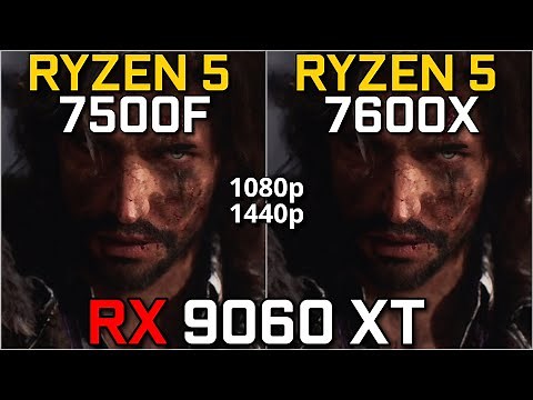 RYZEN 5 7500F vs RYZEN 5 7600X | RX 9060 XT 16GB | Test in 12 Games | 1080p & 1440p