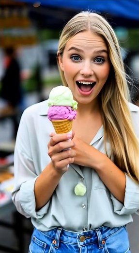 Girls love ice cream cones. 🍦