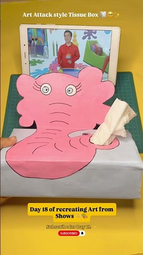Today’s recreation is inspired by Art Attack 🎨💛#nostalgia #artattack #tissuebox #childhoodmemories