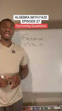 Ep.27- factorising quadratics with negative coefficients #maths #algebra #algebrawithfaze
