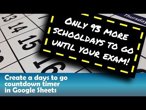 Create a date countdown in Google Sheets