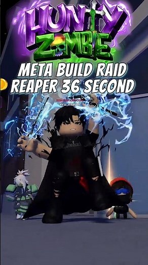 Meta Build END GAME 36s Clear Reaper Raid Solo Hunty Zombie #roblox #huntyzombie #huntyzombies