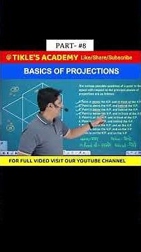 BASICS OF PROJECTION (PART 8) | ENGINEERING DRAWING | ENGINEERING GRAPHICS #shorts #tiklesacademy