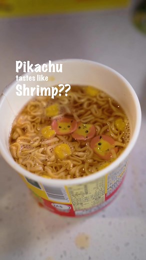 What Pikachu taste like? Tell me the names of Pokémon I found in the noodles ! #pikachu #instantramen #ramen #pokemon