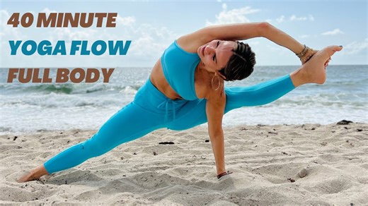 40-minute beginner vinyasa yoga flow with step-by-step guidance