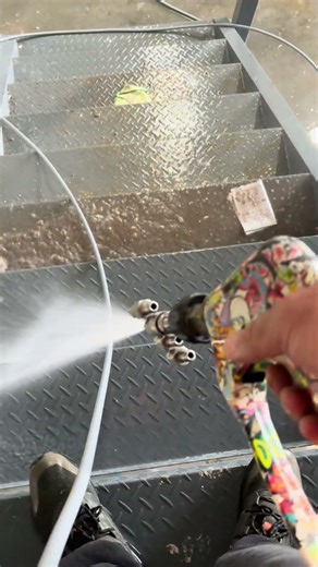 Dirty construction site clean up wash down #satisfying