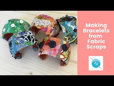 Bracelet Made from Fabric Scraps