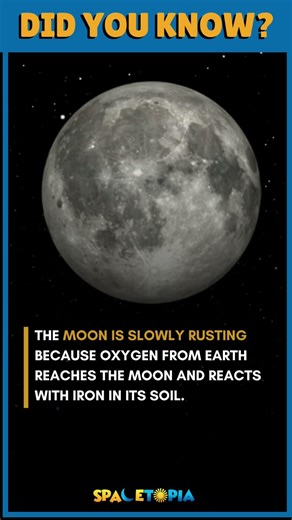 Did you know the Moon is slowly rusting? | #spacefacts #didyouknow