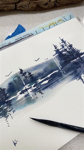 5 Minute Loose Watercolor Warm Up #youtubeshorts #painting #watercolor #watercolorpainting