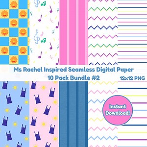 Ms Rachel Inspired Seamless Digital Paper Bundle 2 - Etsy