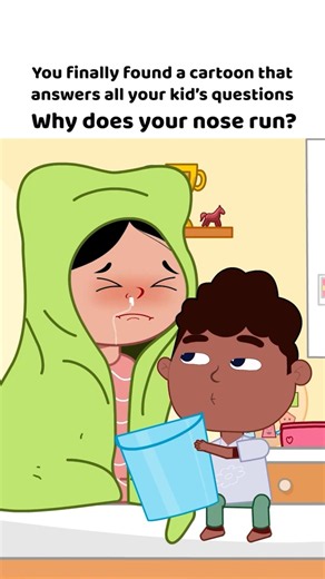 Why Does Your Nose Run? 🤧 Science for kids! #kidslearning #shorts#emomee