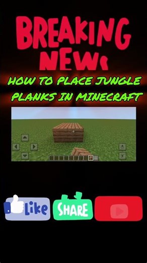 how to place jungle planks in minecraft