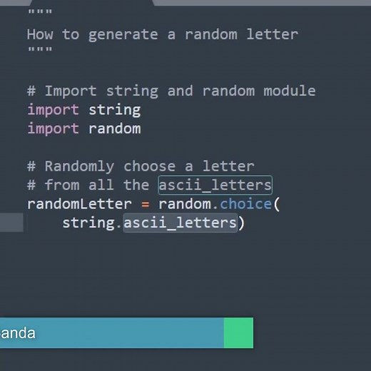 How to generate a random letter in Python #Shorts
